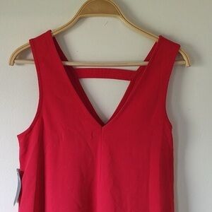 Abercrombie cut out red straight dress